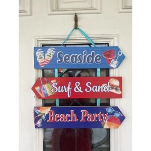 Surf and Sand Sign Seaside Sign Beach Party Sign Coastal Sign Nautical Sign